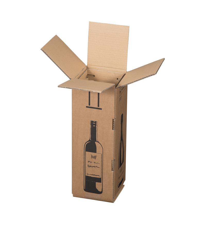 Wein-Versandkarton, PremiumLine, Magnum, braun