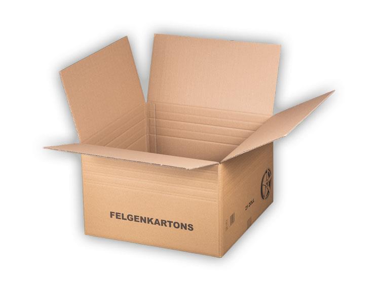 Felgenkartons, Wellpappe, braun