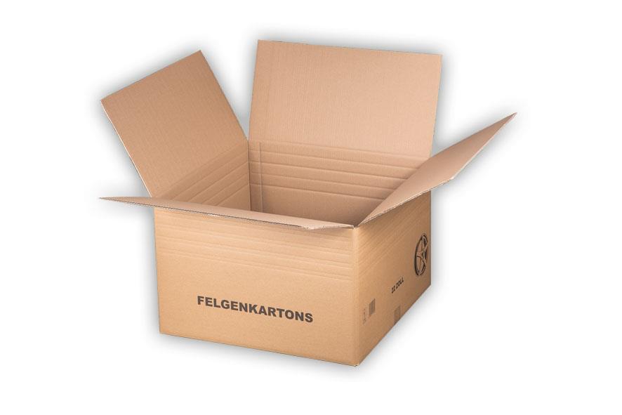 Felgenkartons, Wellpappe, braun