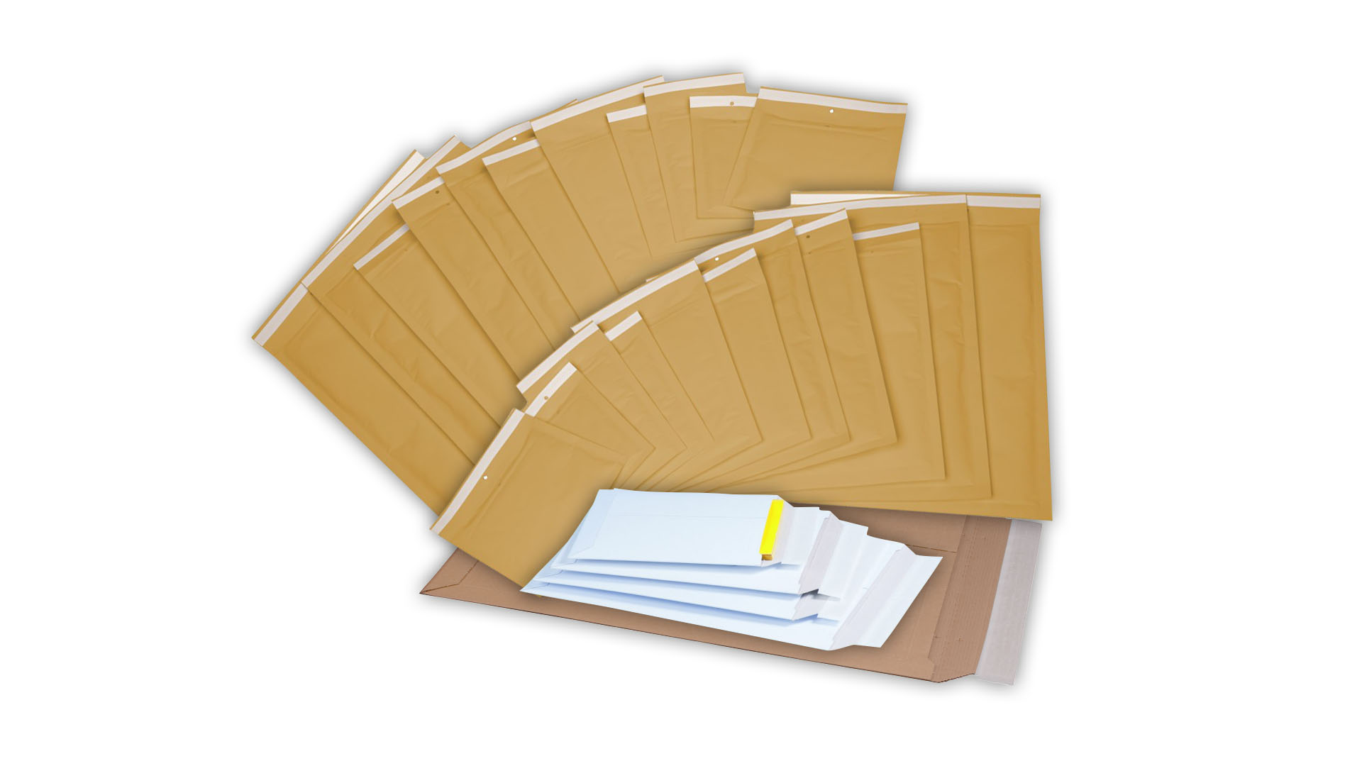 Versandtaschen aus Wellpappe & Luftpolsterversandtaschen garantieren einen sicheren, gut geschützten Transport von Waren auf dem Postweg. Versandtaschen aus Wellpappe & Luftpolsterversandtaschen garantieren einen sicheren, gut geschützten Transport von Waren auf dem Postweg.