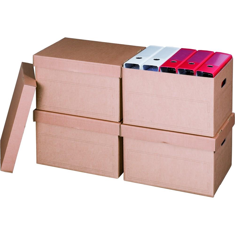 Archiv-Multibox, Stülpdeckel, braun