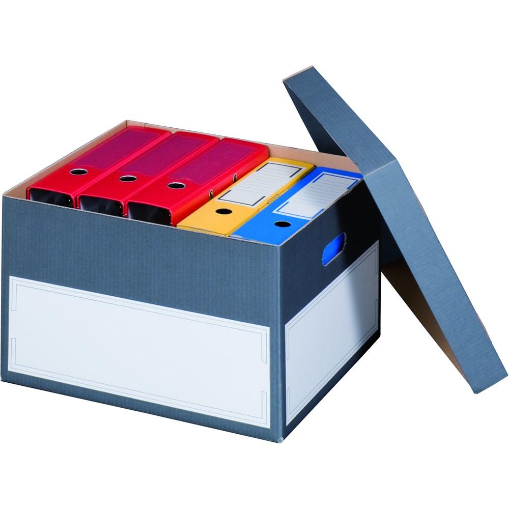 Archivbox mit Stülpdeckel, grau