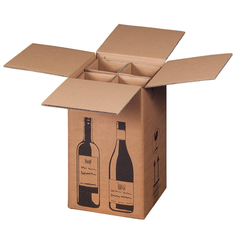 Wein-Versandkarton, PremiumLine, braun