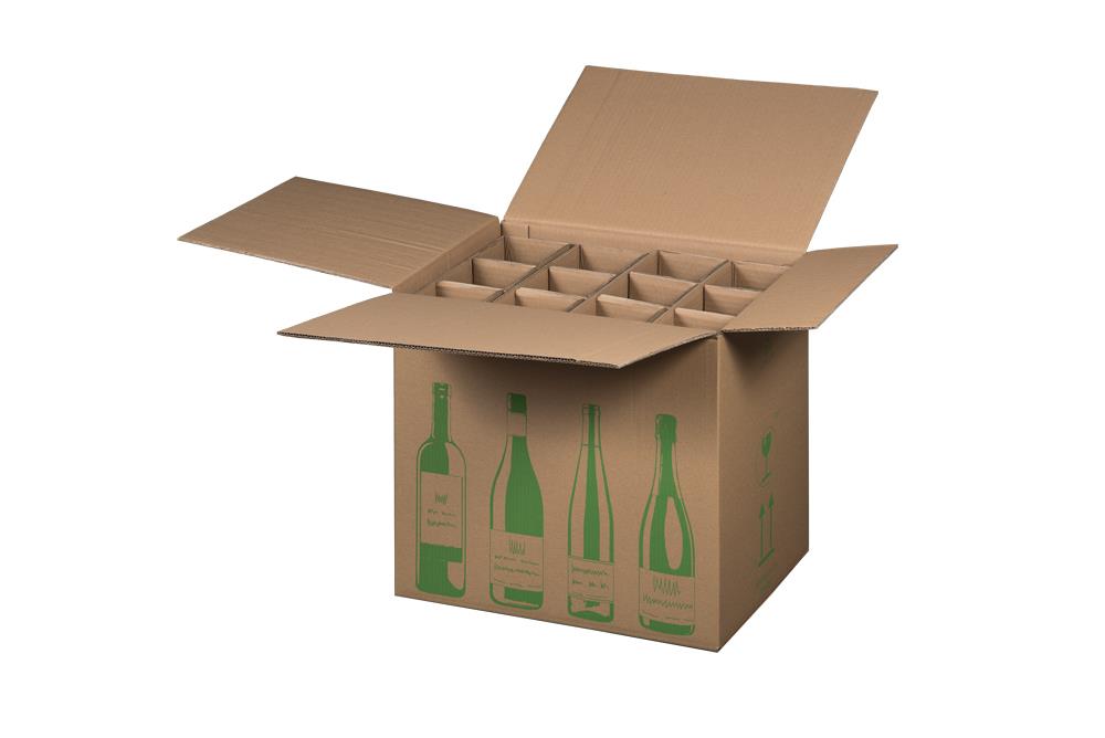 Wein-Versandkarton, Eco-Line, braun