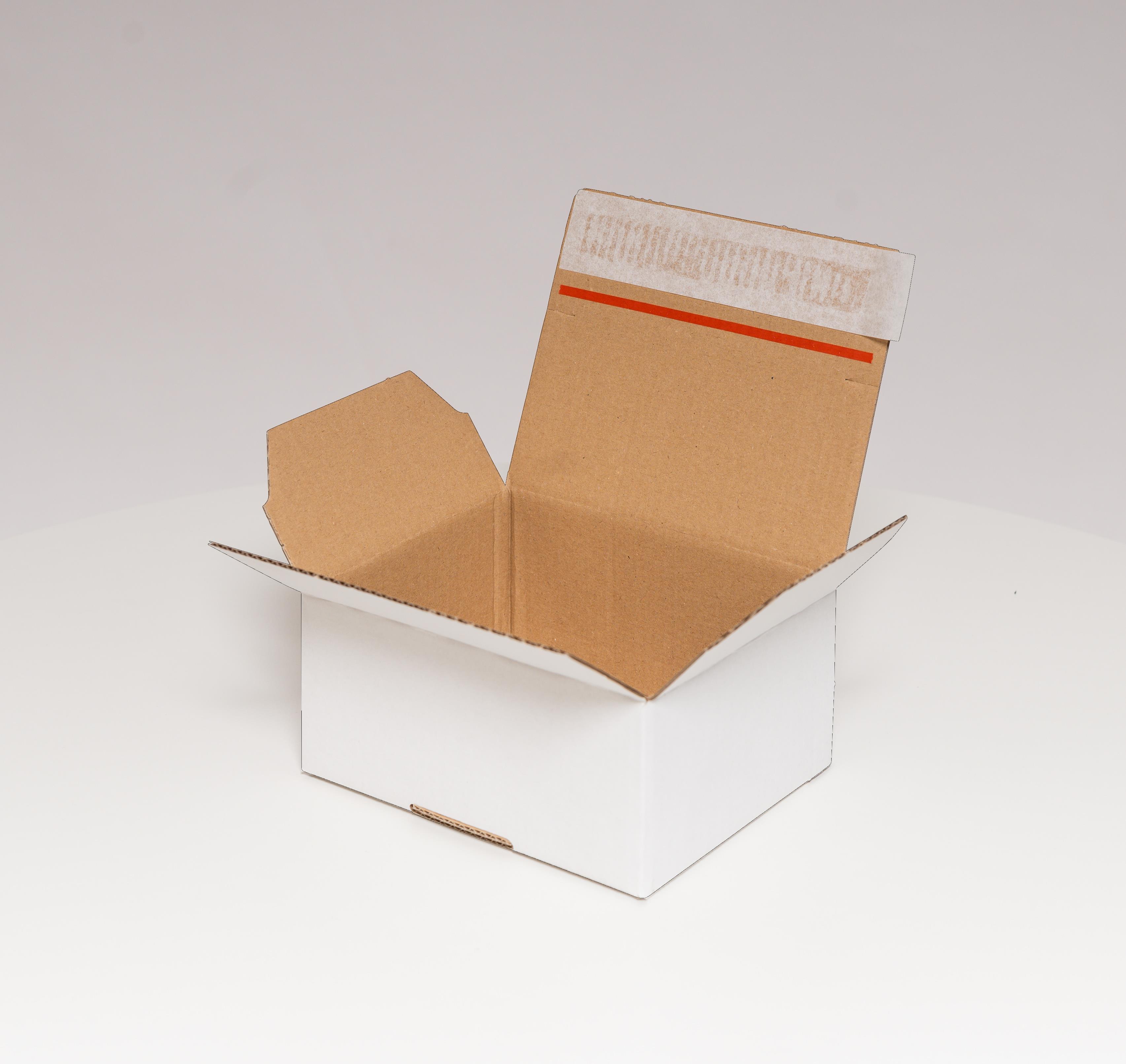 Automatikbodenkarton, Haftklebung, weiß