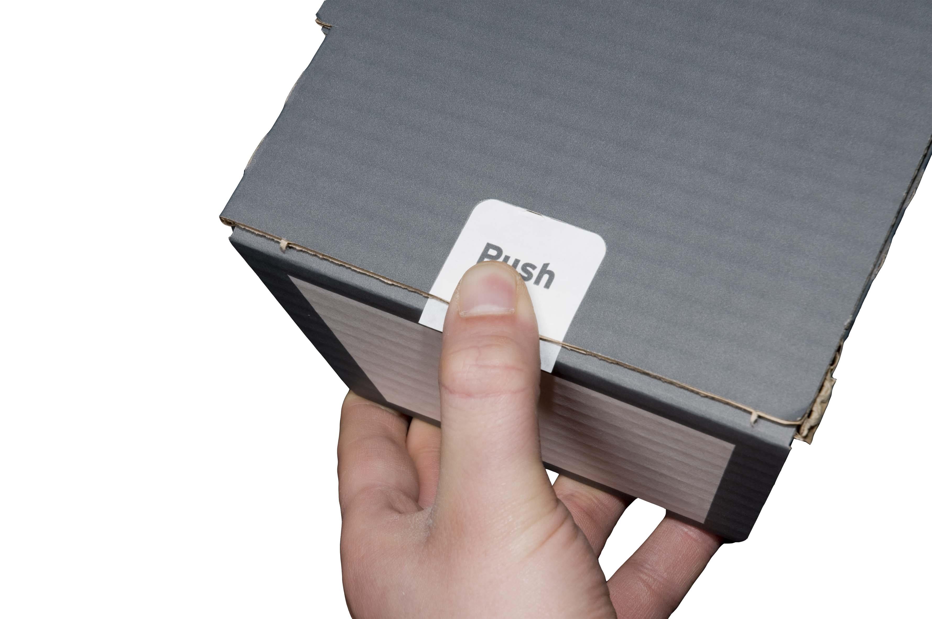 Maxi-Trapez-Plan-Box, Haftklebung, grau