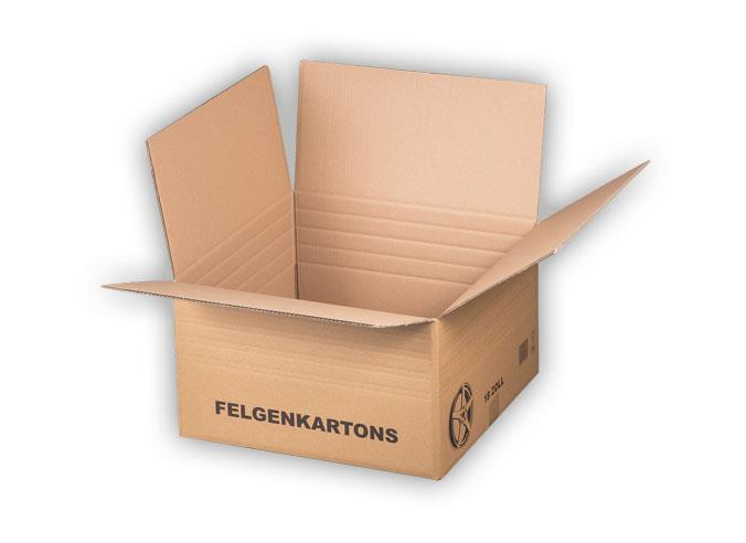 Felgenkartons, Wellpappe, braun