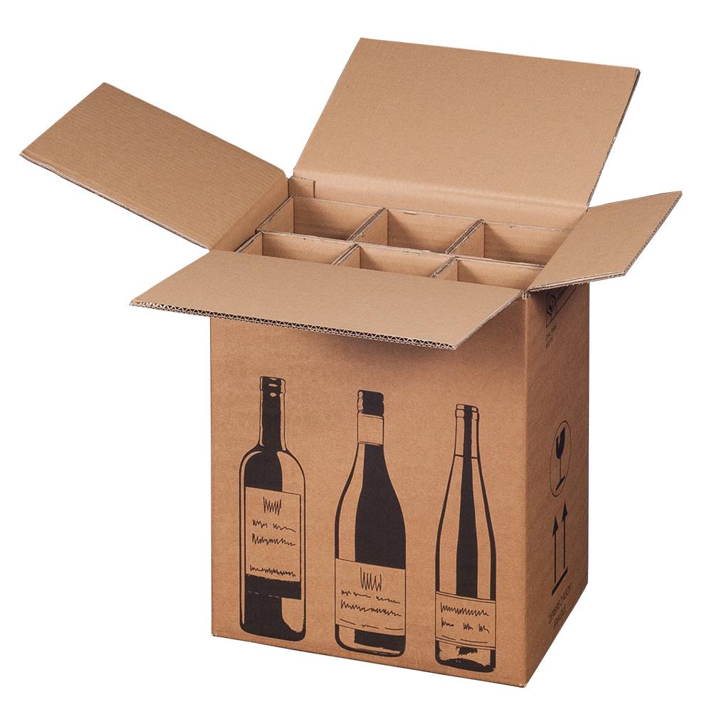 Wein-Versandkarton, PremiumLine, braun